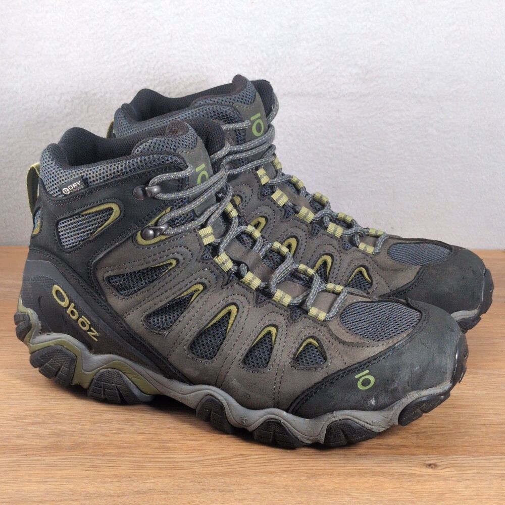Oboz Sawtooth II Men's 11 Wide Hiking Shoes Dark Shadow Green Waterproof Trail